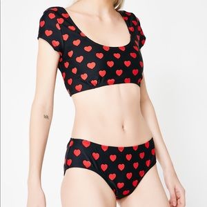 ON HOLD Lazy Oaf All My Heart Swimsuit Set